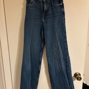 Zara Women's Straight Leg Blue Jeans